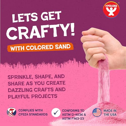 Hygloss Colored Sand for Crafts - 25 lb, Brown - Vibrant Colorful Fine Sensory Play Sand Art Kits for Kids - Classroom Activities for Children 3 4 5 6 7 8 9 10 11 12 - Safe for Ages 3+ - color: Brown, size: 25-Pound