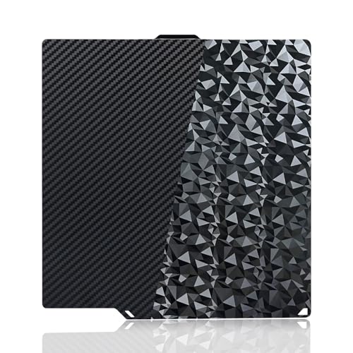 IdeaFormer-3D PEO PET Build Plate Centauri Carbon/Centauri Carbon 2 Plate 260x271mm, Flexible Smooth PEO PET Spring Steel Sheet Carbon Fiber Bed Plate for Elegoo Centauri Carbon Parts - color: PEO PET (Diamond+Carbon Fiber)