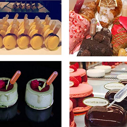 Plastic Dropper Liquid Dropper 4 ml for Party Cupcake, 60PCS