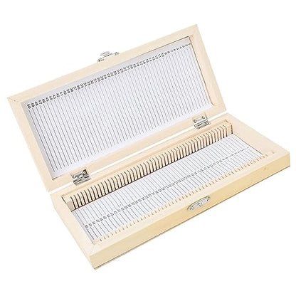 Microscope Slide Box, Wooden Slide Storage Box, Contains 50 Slides
