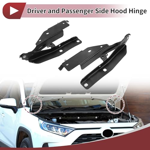 1 Pair Hood Hinges for INFINITI G37 2011-2013 Front Driver and Passenger Side Front Bonnet Bracket No.65400JL01B/65401JL01 Black Iron