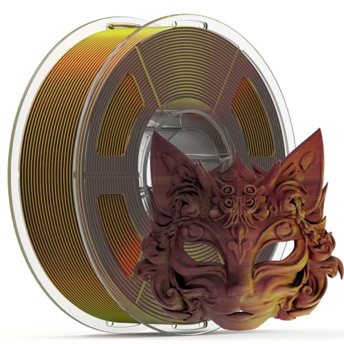 iSANMATE Matte Tricolor PLA Filament Color Change 1.75MM 1KG Black Red Gold - color: Black Red Gold