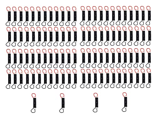 100 Pcs 1 x 1.5V AA Battery Spring Clip Black Plastic 1 x 1.5V AA Battery Case Holder Box Black Red Wire Leads