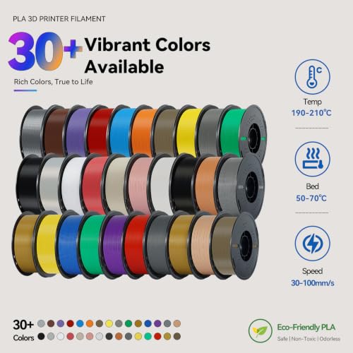 Kingroon PLA Filament 1.75mm 16KG, 16 Spools White 3D Printer Filament Bulk with ±0.02mm Dimensional Accuracy, Low Warping Easy to Print PLA for Most FDM Printers - color: 16kg White