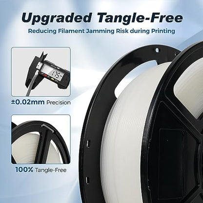 FLASHFORGE High Speed PLA Filament, 1.75mm, 500mm/s, High Speed Printing, Fast 3D Printer Filament, Robust and High Flow for Fast Printing, 2.2lbs/Spool - color: Natural