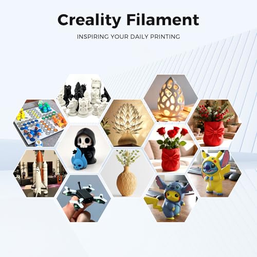 Creality 3D Printer Filament 1.75mm, Rainbow PLA+ Plus Pro Filament Toughness Upgraded, Dimensional Accuracy ±0.02mm, Fit Most 3D Printers, 4 Pack 1kg Spool(2.2lbs), Rainbow - color: Gradient