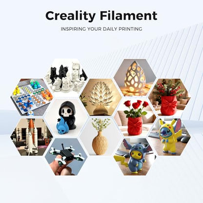 Creality 3D Printer Filament 1.75mm, Rainbow PLA+ Plus Pro Filament Toughness Upgraded, Dimensional Accuracy ±0.02mm, Fit Most 3D Printers, 4 Pack 1kg Spool(2.2lbs), Rainbow - color: Gradient