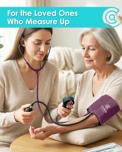 Single Head Stethoscope & Manual Blood Pressure Cuff Set for Nurses - color: Red, style: With Premium Stethoscope Kit