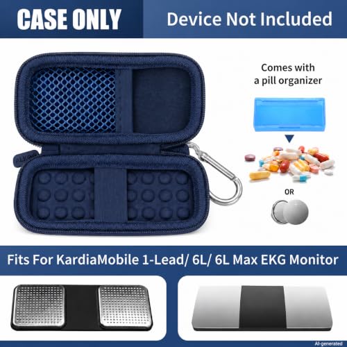 ALKOO Hard EKG Monitor Case for AliveCor KardiaMobile 1-Lead 6L and 6L Max - color: Royal Blue