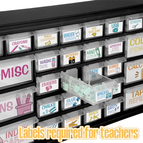 Frienda 84 Pcs 4 Sheet Classroom Toolbox Labels for Teacher,Colorful - style: Colorful