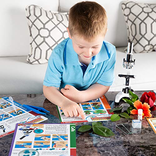 AmScope M30-ABS-KT2-W-KVB1 1200X White Metal Arm Starter Microscope Kit - style: D) Kit + Water PurificationKit