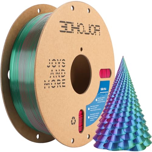 3DHoJor Silk PLA Filament 1.75mm Red Green Blue Triple Color PLA 3D Printer Filament 3 in 1 Coextrusion 1KG Spool(2.2lbs) 3D Printing Filament Dimensional Accuracy +/- 0.03mm - color: Red Green Blue