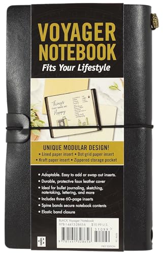 Voyager Refillable Notebook - Black (Traveler's Journal, Planner, Notebook)