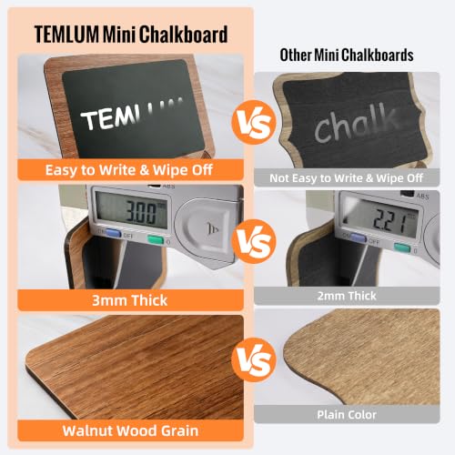 Temlum 15pcs Mini Chalkboard Sign, 2.9″x3.9″ Small Chalkboards, Rectangular - style: Rectangular