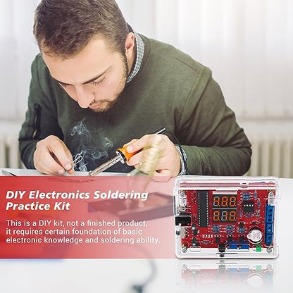 MiOYOOW Soldering Practice Kit, DIY PWM Adjustable Signal Generator Voltage Current Tester Electronics Project Kit, LED Display Multifunctional Frequency Counter Soldering Kit for Learning