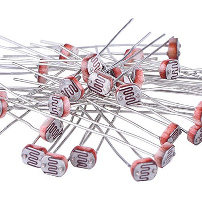 EBOOT 30 Pieces Photoresistor Photo Light Sensitive Resistor Light Dependent Resistor 5 mm (5539) - style: 5539