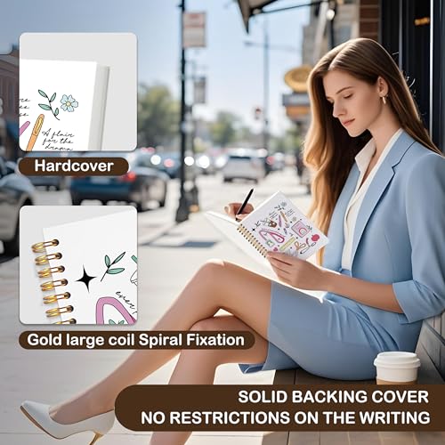 VIIJJUE Trendy Teacher Notebook, Back to School Teacher Gifts Journal, Teachers Appreciation Gifts Journals for Writing, Aesthetic Teaching Hardcover Spiral Notebooks, 5.5x8.3 Inch - color: Trendy Teacher