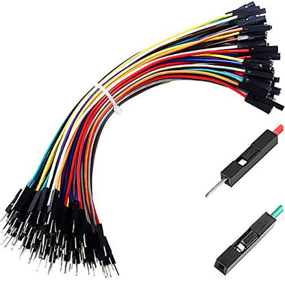 Breadboard Jumper Wires Male to Female 6'' Length 0.1'' Square Head 100-Pack 10 Colors 24AWG by Hellotronics (15CM, 1P M/F) - color: 1P Male-Female, 15CM, size: Length 6'' / 15CM
