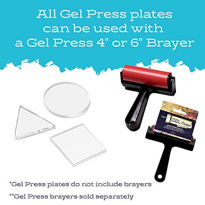 Gel Press Petites Monoprinting Gelli Plates - 10812-CIR - size: Circle, Triangle, Square