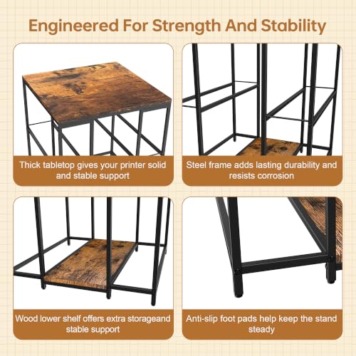 3D Printer Stand with Filament Storage, Compact 3D Printer Table Desk
