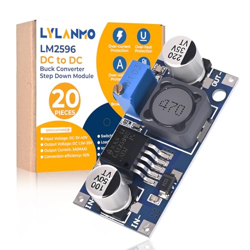 20PCS LM2596 DC to DC Buck Converter 3.0-40V to 1.5-35V DIY Power Supply Step Down Module Adjustable Voltage Regulator Electronic Voltage Stabilizer - style: 20PCS