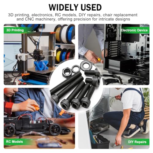 Twidec/1015PCS M3 Screws Assortment Kit,Hex Socket Cap Head Screws - color: 1015PCS