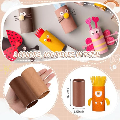 Henoyso 100 Pack Toilet Paper Rolls, 1.57 x 3.74 Inch, Coffee Series - color: Coffee Series, size: 1.57 x 3.74 Inch