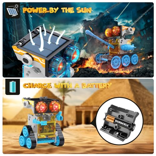 Wesfuner 30-in-1 Solar Robot Building Kit STEM Gift for Boys Ages 8-13 - color: Blue
