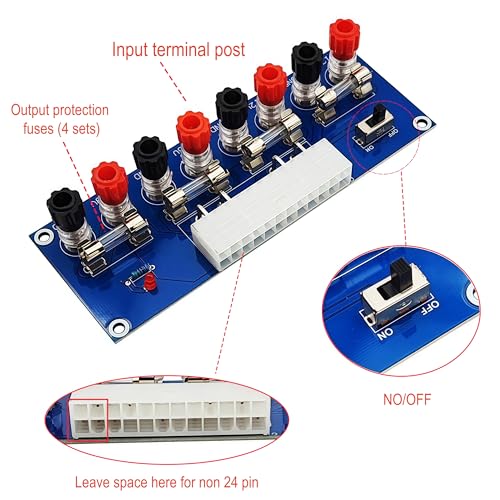 2PCS XH-M229 ATX Desktop PC Computer Chassis Power Supply Transfer Board 12V 5V 3.3V