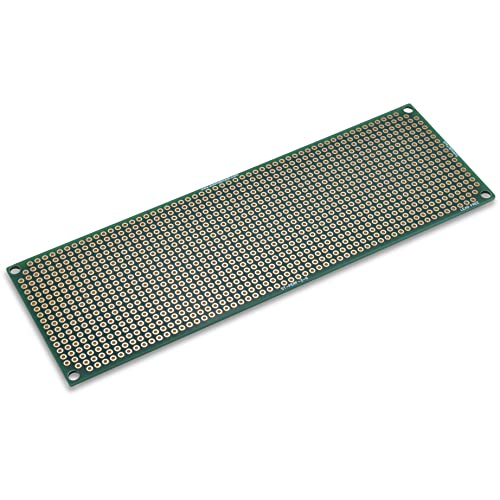Double Sided ENIG Perf Board, PCB Board, Electronic Circuit Board for DIY Prototype Circuit, FR4, Plated Through Hole Solder Prototype Board, ST-PERF (2" x 6") - style: 2" x 6"