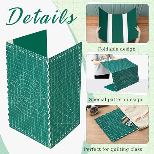 Teenyyou 36" L x 24" W Self Healing Foldable Cutting Mat, Green - color: Green, size: 36" L x 24" W