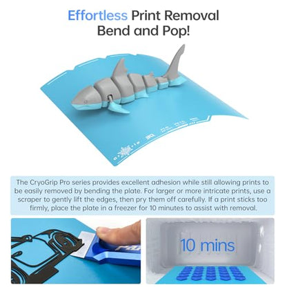 BIQU CryoGrip Pro Frostbite Cold Build Plate for Snap-Maker U1 3D Printer - color: Frostbite-Blue, size: 276*301MM-U1, style: Frostbite