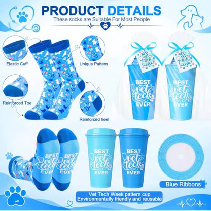 Cutecrop 52 Pcs Pharmacist Week Gift Set with Vet Socks and 16 oz Cups - style: Pharmacists