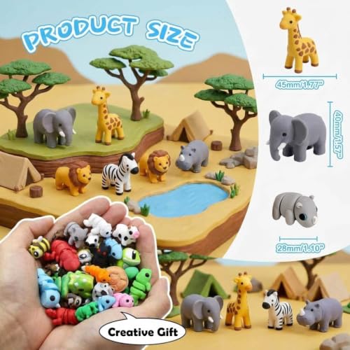 50 Pcs 3D Printed Animals Articulated Fidget Toys Mystery Pack