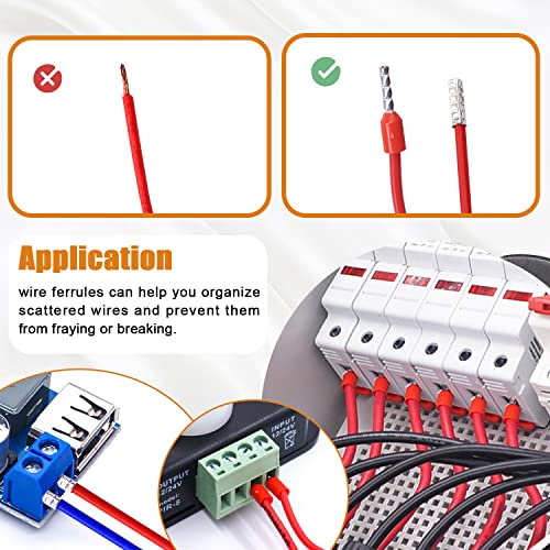 mankk 1000PCS Wire Ferrules Terminals Kits Silver Plated Copper Ferrules Wire Ends Terminals Crimp Terminal Connector Sleeves 14 Sizes AWG(22 20 18 16 14 12 10 7 5 4 2 1/0 2/0 3/0) - color: 1000PCS