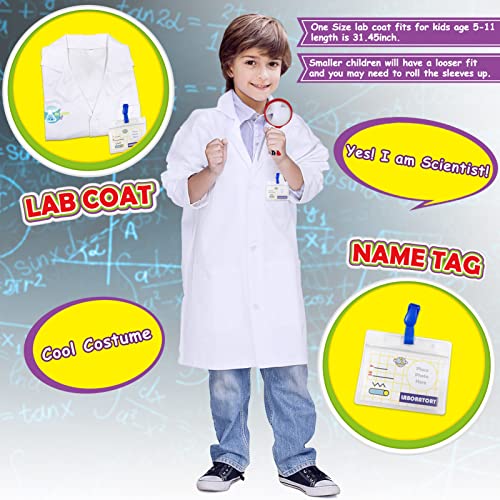 UNGLINGA Kids Science Experiment Kit with Lab Coat Scientist Costume Dress Up and Role Play Toys Gift for Boys Girls Kids Christmas Birthday Party - style: Science kits with tools & lab coat