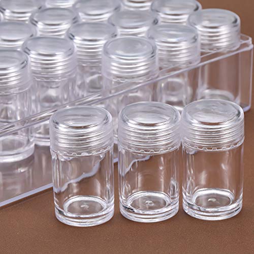 Blulu 30 Bead Container Lidded Small Box, 1.85 x 1 Inch - size: 1.85 x 1 Inch