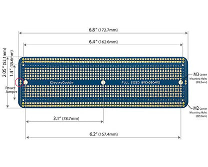 ElectroCookie Large PCB Prototype Board Kit Solderable Breadboards for Electronics Projects Compatible for DIY Arduino Soldering Projects, Gold-Plated (6 Multi-Pack, Blue)