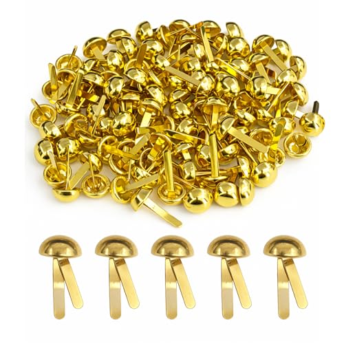 Paper Fasteners, 16 x 8mm Split Pins & Craft Brads – Mini Brads for Paper Crafts, Small Metal Brads for Scrapbooking, Handmade Cards & DIY Craft Supplies, 200 Pack - size: 200pcs