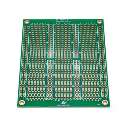 Double Sided ENIG Protoboard, Solderable Breadboard, Electronic Circuit Board for DIY Prototype Circuit, FR4, Plated Through Hole Solder Prototype Board, ST-PROTO-3-4 (3" x 4") - style: 3" x 4"