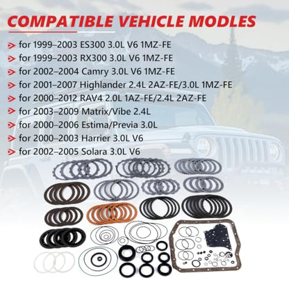 1Set U140E Auto Transmission Master Rebuild Kit Fits For ES300/Camry/RAV4