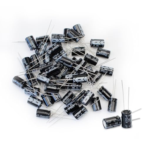 50 Pcs Electrolytic Capacitor 470uF 16V Aluminum Radial Electrolytic Capacitors - style: 16V 470uF