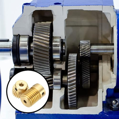 uxcell Worm Gear Set Right Rotation 25T 0.5 Module 1:25 Reduction Rate - size: Gear-3mm, Rod-3mm Bore, style: 0.5M-25T