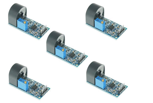 Set of 5 Ultrasonic ZMCT103C Sensor Modules, 3.3-5V, Blue and Black