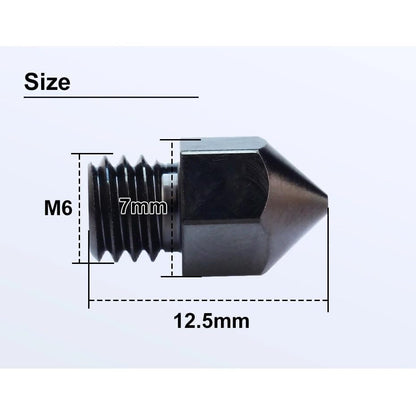 POLISI3D Ender 3 Nano DLC Coated MK8 Hardened Steel Nozzle 0.4 Compatible with Neptune 3 Pro, Creality CR6 SE,CR10 /Ender 3 V2 Neo /Ender3 S1 Pro, Ender 5 Pro Plus, Sprite Extruder 3D Printer