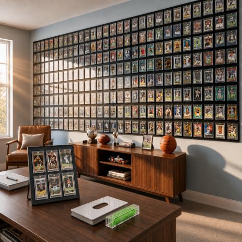 Modular Card Holder Display with Magnetic Mounts, Wall or Tabletop - size: The 4-Panel Wall Kit