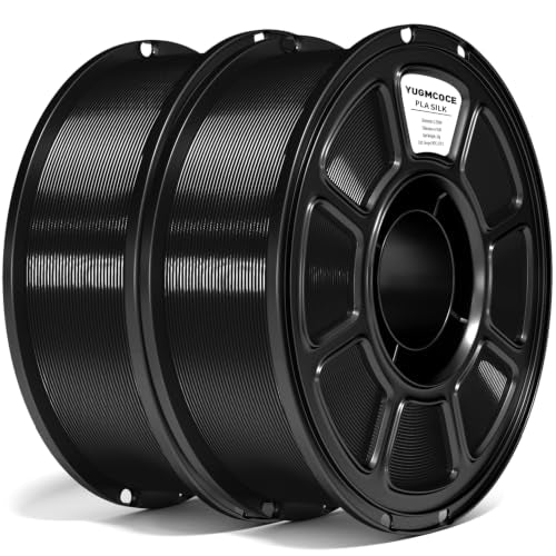 Silk Pla Plus Filament 2KG Bundle, 1.75mm+/- 0.02 mm,Black+Black - color: A-1kg*2 Black
