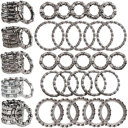 VANSIHO Bicycle Ball Bearing Kit, Steel Caged Retainers, 50 Pieces in 10 Sizes 4-8mm, Grey, Professional Grade for Headset Hub Crankset Repair