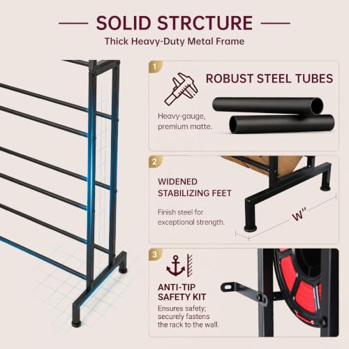 3D Printer Filament Storage Rack, Heavy Duty Metal Desk/Stand Organizer - size: Size 6