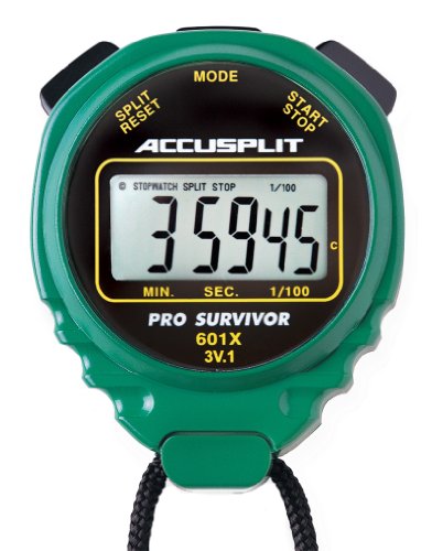 ACCUSPLIT Pro Survivor - A601X Stopwatch, Clock, Extra Large Display - color: Green